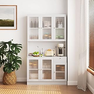 Kitchen cabinets with glass doors